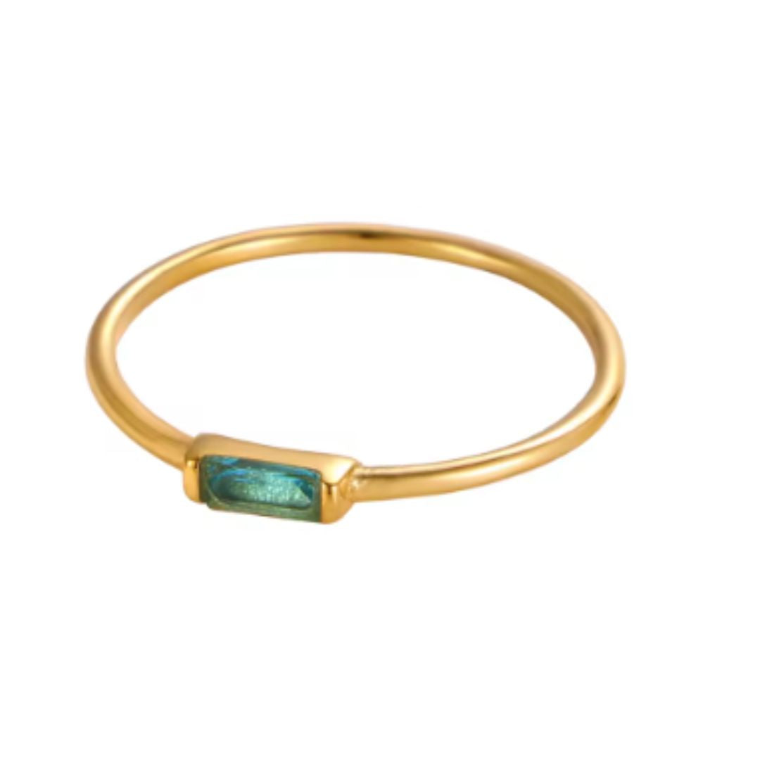 NASCERA - 14K plated Birthstone Rings