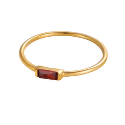 NASCERA - 14K plated Birthstone Rings