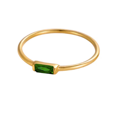 NASCERA - 14K plated Birthstone Rings