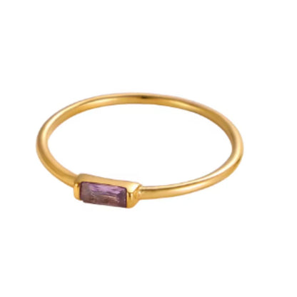 NASCERA - 14K plated Birthstone Rings