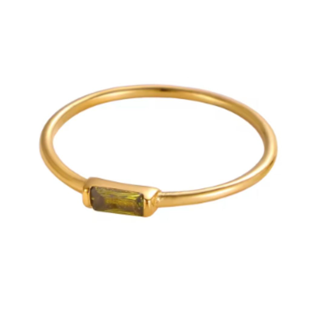 NASCERA - 14K plated Birthstone Rings