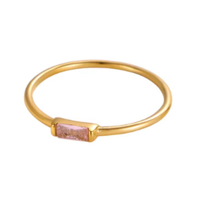 NASCERA - 14K plated Birthstone Rings