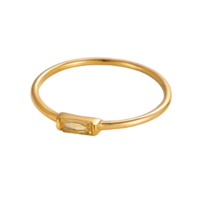 NASCERA - 14K plated Birthstone Rings