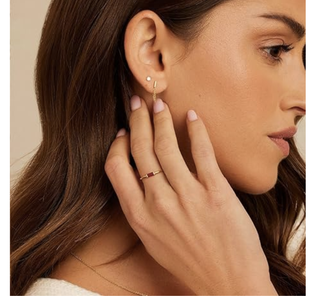 NASCERA - 14K plated Birthstone Rings