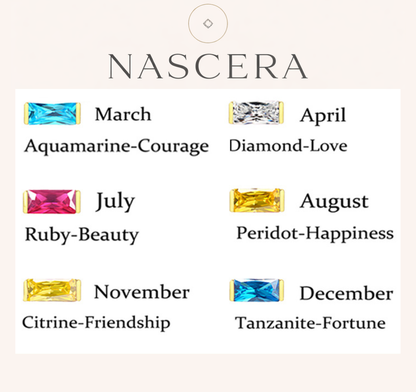 NASCERA - 14K plated Birthstone Rings